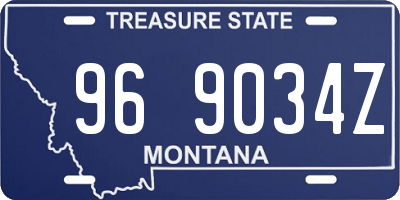 MT license plate 969034Z