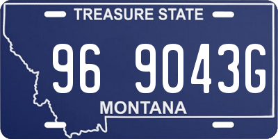 MT license plate 969043G