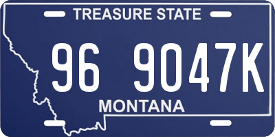 MT license plate 969047K