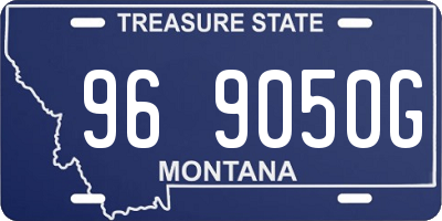 MT license plate 969050G