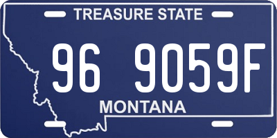 MT license plate 969059F