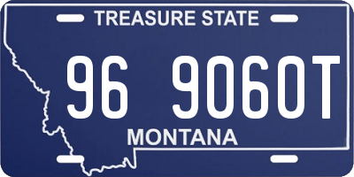 MT license plate 969060T