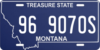 MT license plate 969070S