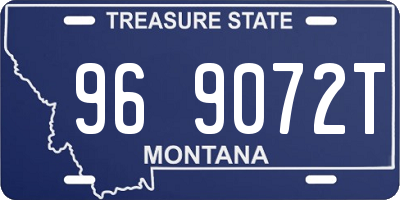 MT license plate 969072T