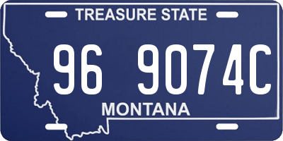 MT license plate 969074C