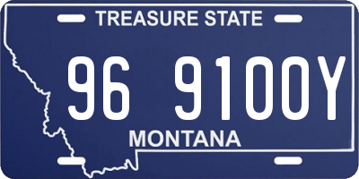 MT license plate 969100Y