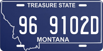 MT license plate 969102D