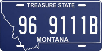 MT license plate 969111B