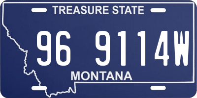 MT license plate 969114W