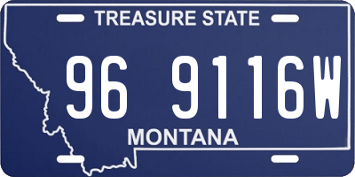 MT license plate 969116W