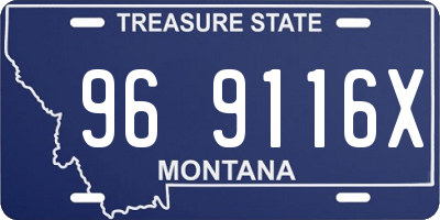 MT license plate 969116X