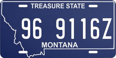 MT license plate 969116Z