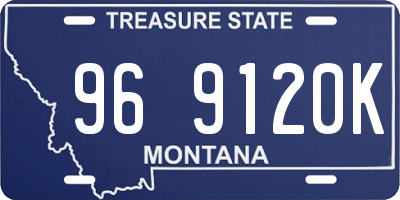 MT license plate 969120K