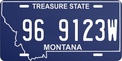MT license plate 969123W