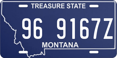 MT license plate 969167Z