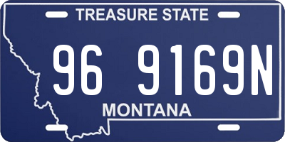 MT license plate 969169N