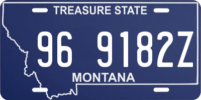 MT license plate 969182Z