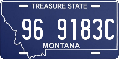 MT license plate 969183C