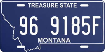 MT license plate 969185F