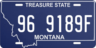 MT license plate 969189F