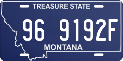 MT license plate 969192F