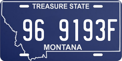 MT license plate 969193F