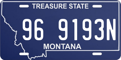 MT license plate 969193N