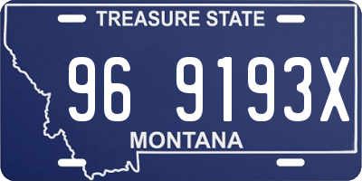 MT license plate 969193X