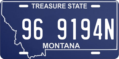 MT license plate 969194N