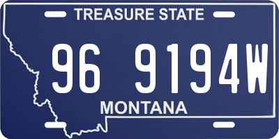 MT license plate 969194W