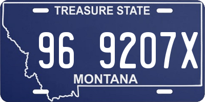 MT license plate 969207X