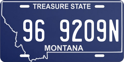 MT license plate 969209N