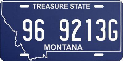 MT license plate 969213G