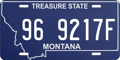 MT license plate 969217F