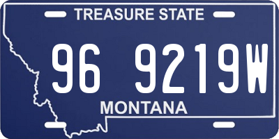 MT license plate 969219W