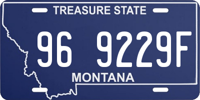 MT license plate 969229F