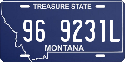 MT license plate 969231L