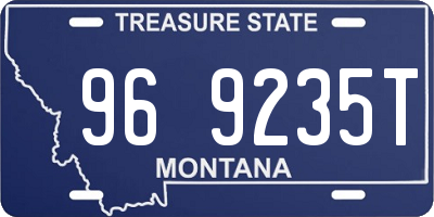 MT license plate 969235T
