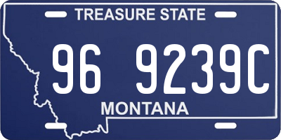 MT license plate 969239C
