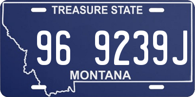MT license plate 969239J