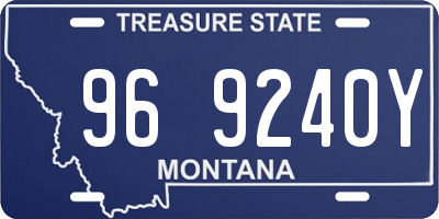 MT license plate 969240Y