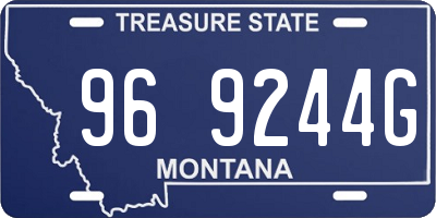 MT license plate 969244G