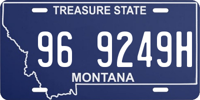 MT license plate 969249H