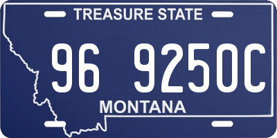 MT license plate 969250C