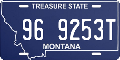 MT license plate 969253T