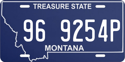MT license plate 969254P