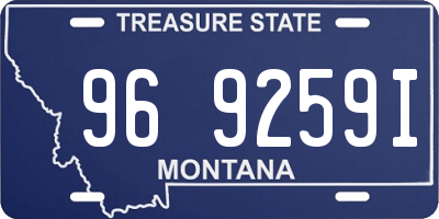 MT license plate 969259I