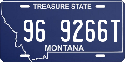 MT license plate 969266T