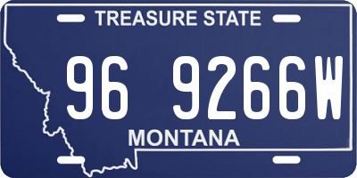 MT license plate 969266W