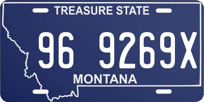 MT license plate 969269X